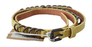 John Galliano Chic Yellow Leather Skinny Belt - ACCEXO