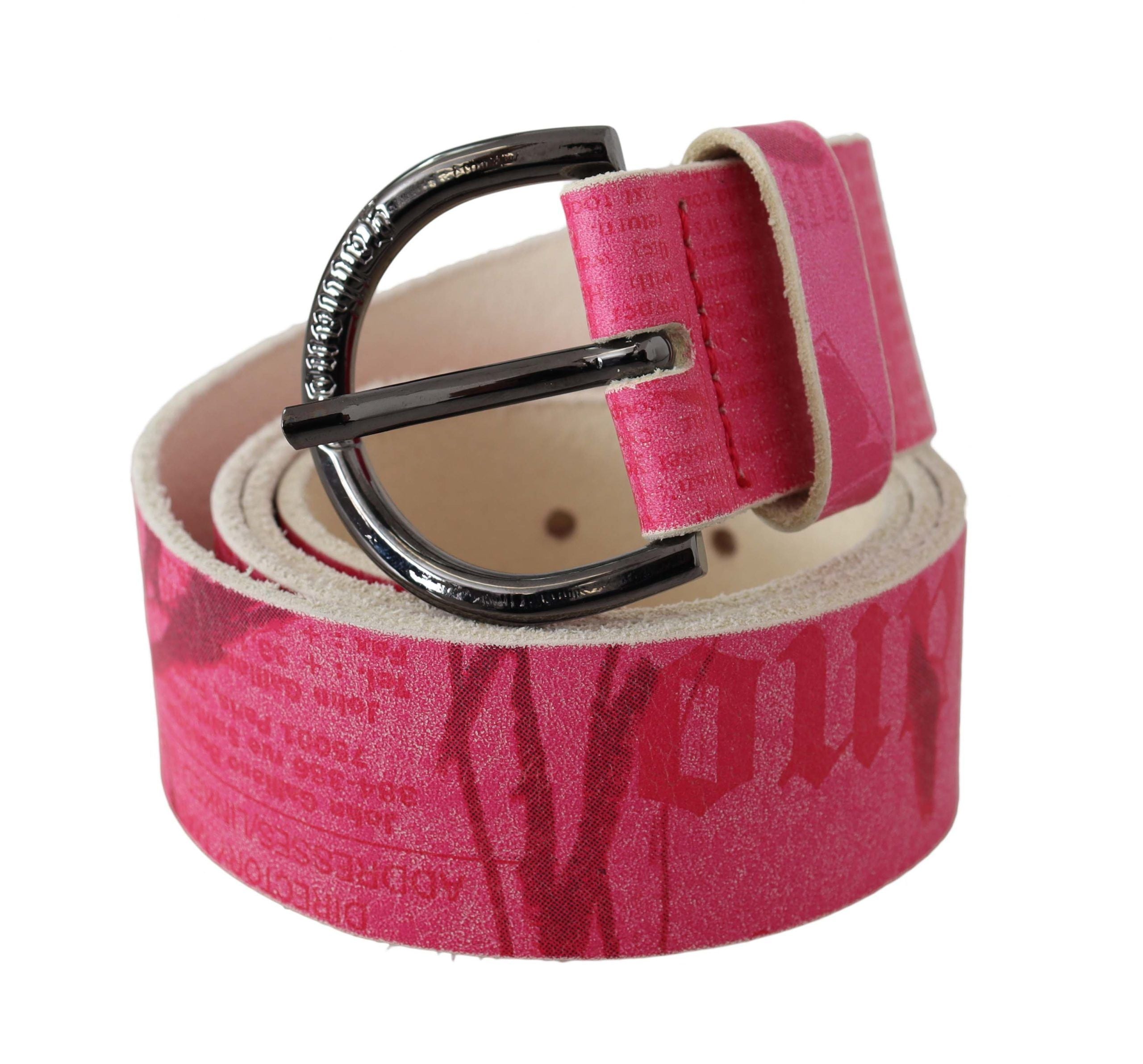 John Galliano Elegant Pink Leather Fashion Belt - ACCEXO