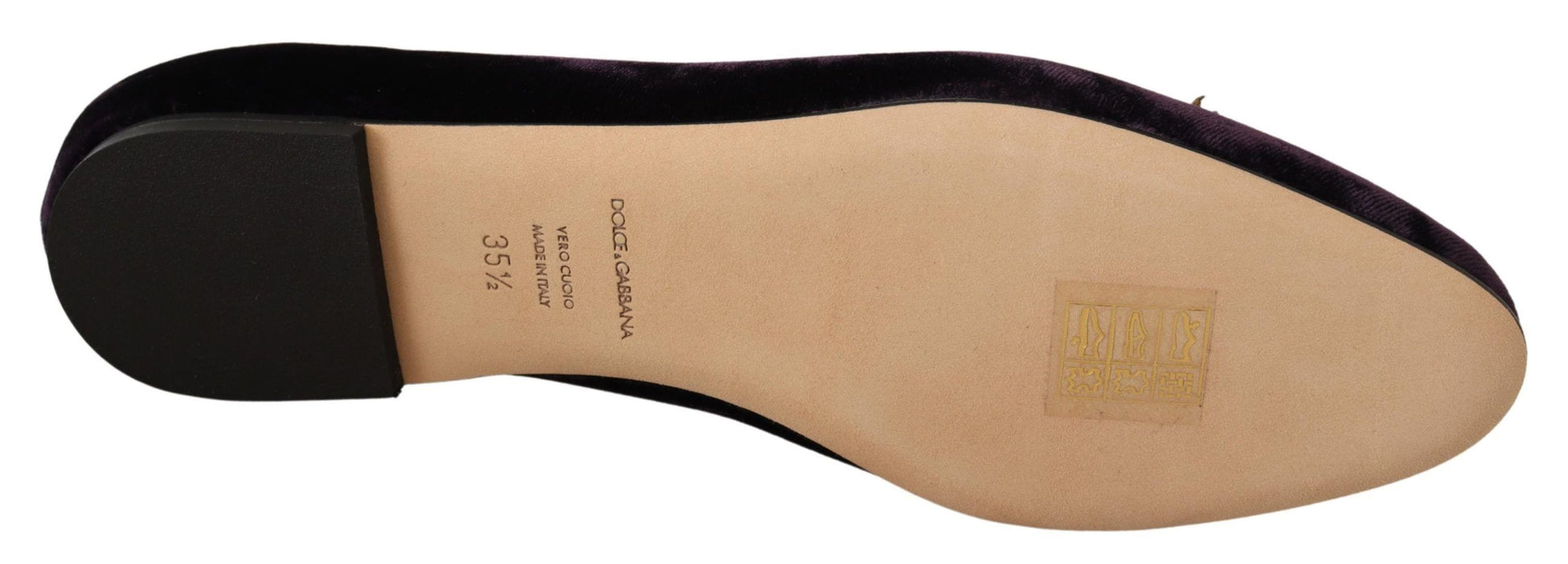 Dolce & Gabbana Chic Purple Velvet Loafers with Heart Detail - ACCEXO