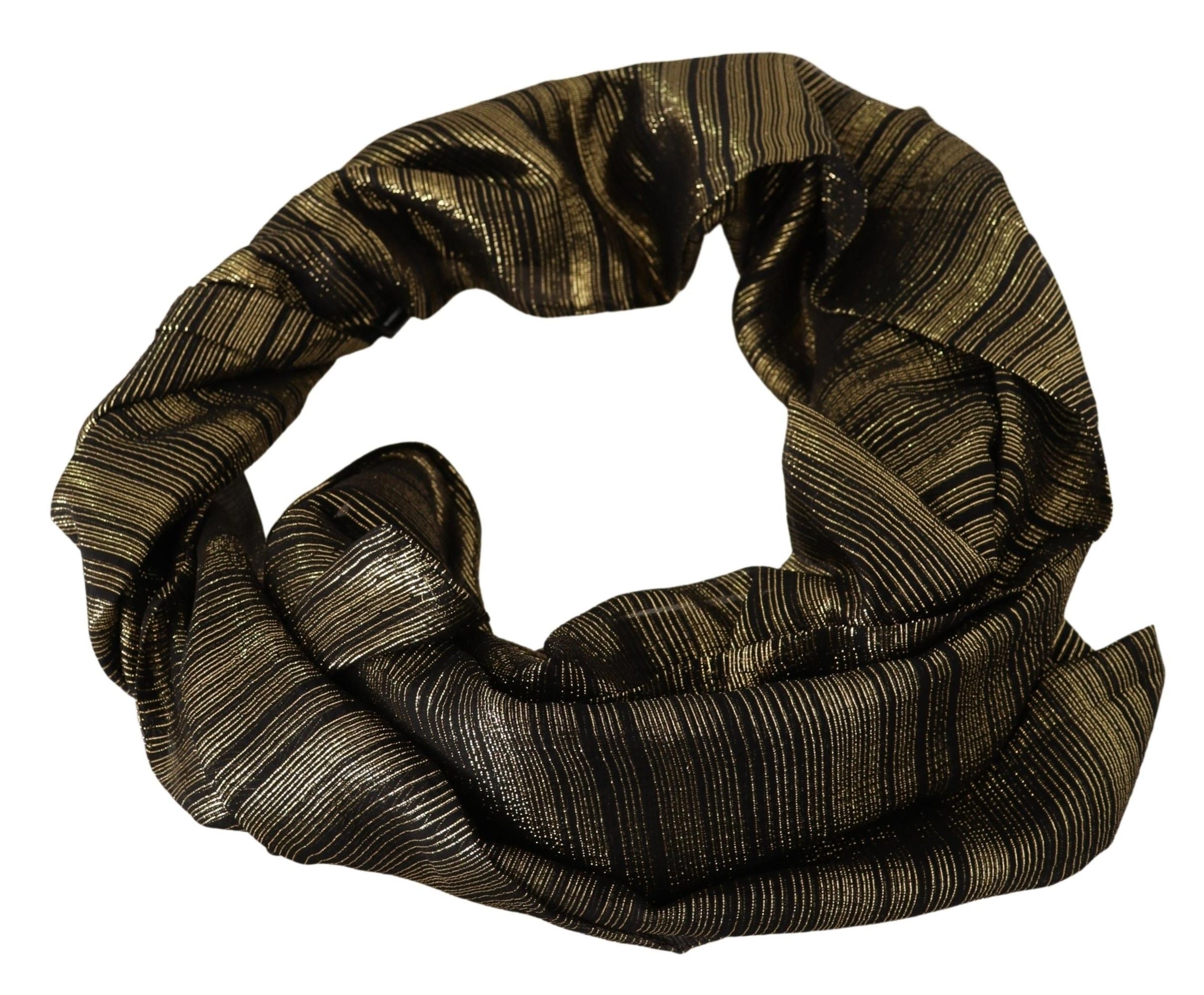 Dolce & Gabbana Elegant Gold Silk Blend Scarf - ACCEXO