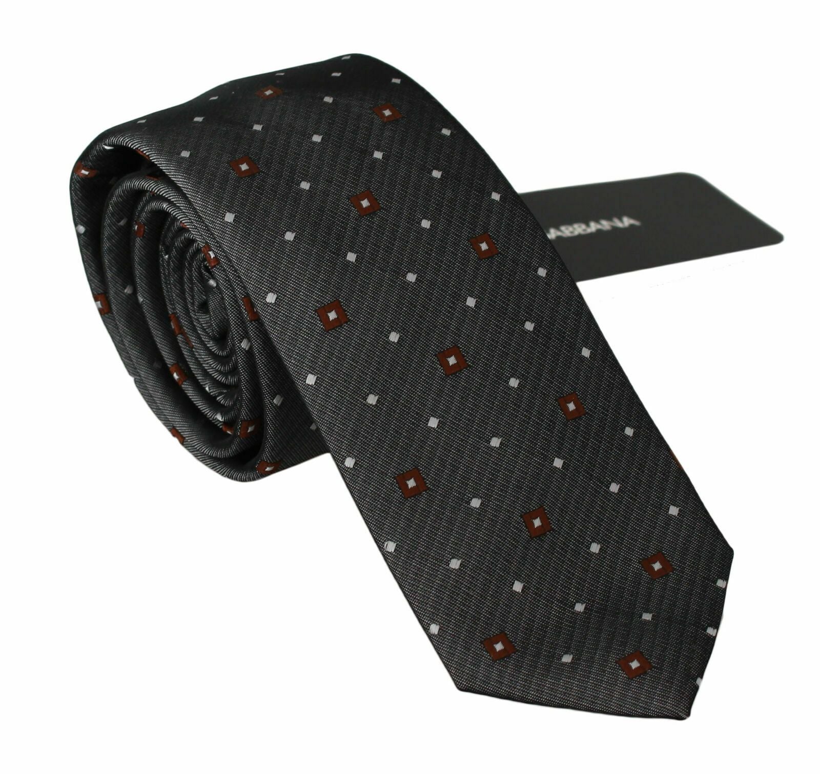 Dolce & Gabbana Elegant Gray Patterned Silk Blend Neck Tie - ACCEXO
