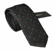 Dolce & Gabbana Elegant Gray Patterned Silk Blend Neck Tie - ACCEXO