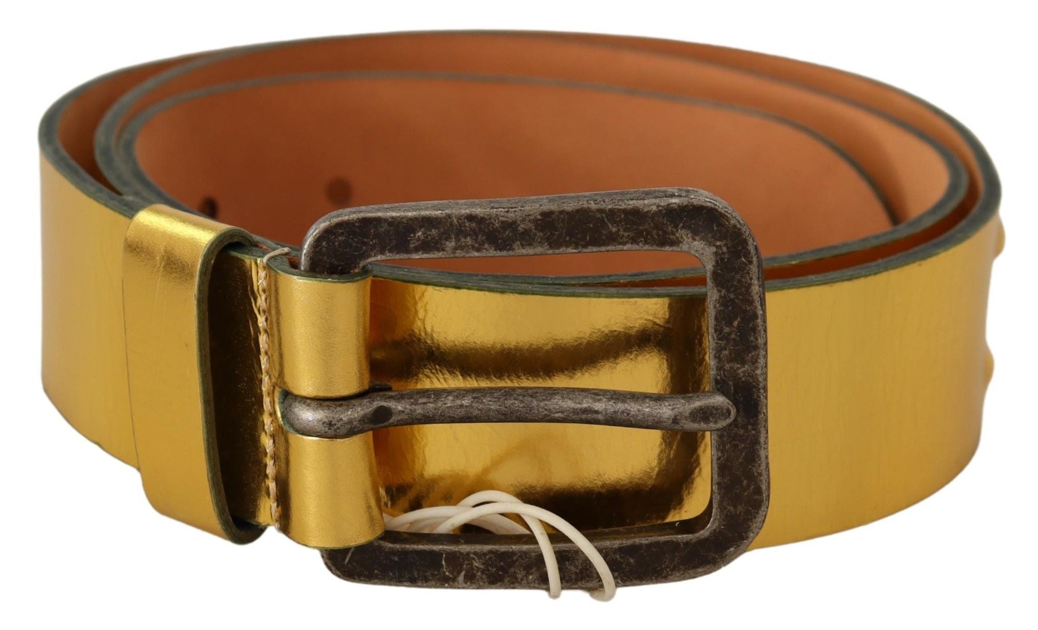 John Galliano Elegant Gold Genuine Leather Men's Belt - ACCEXO