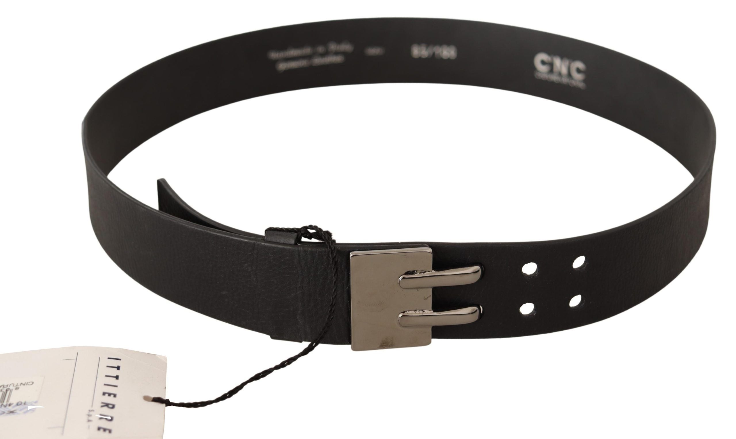Costume National Elegant Black Leather Fashion Belt - ACCEXO