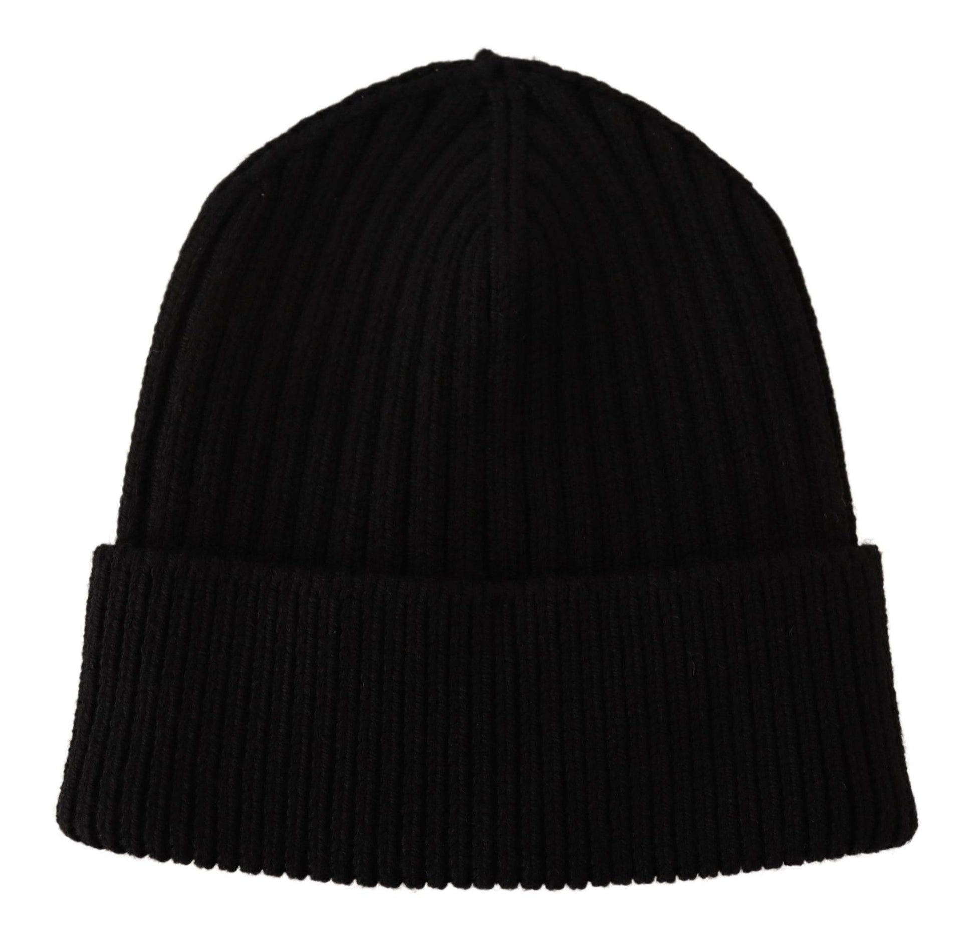 Dolce & Gabbana Elegant Cable Knit Wool Beanie with Fleece Liner - ACCEXO
