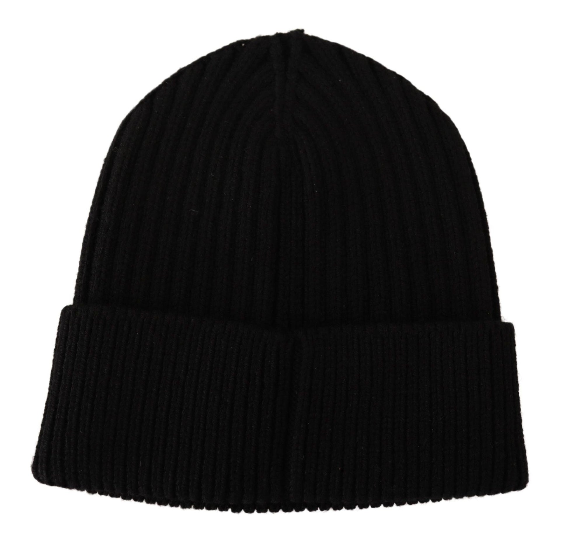 Dolce & Gabbana Elegant Cable Knit Wool Beanie with Fleece Liner - ACCEXO