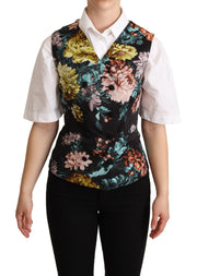 Dolce & Gabbana Exquisite Floral Jacquard Waistcoat - ACCEXO