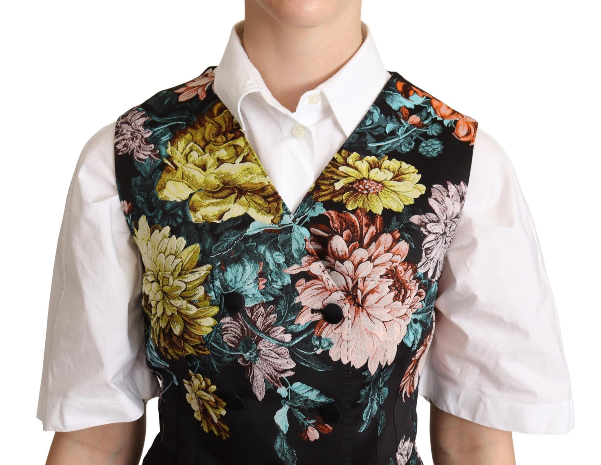 Dolce & Gabbana Exquisite Floral Jacquard Waistcoat - ACCEXO