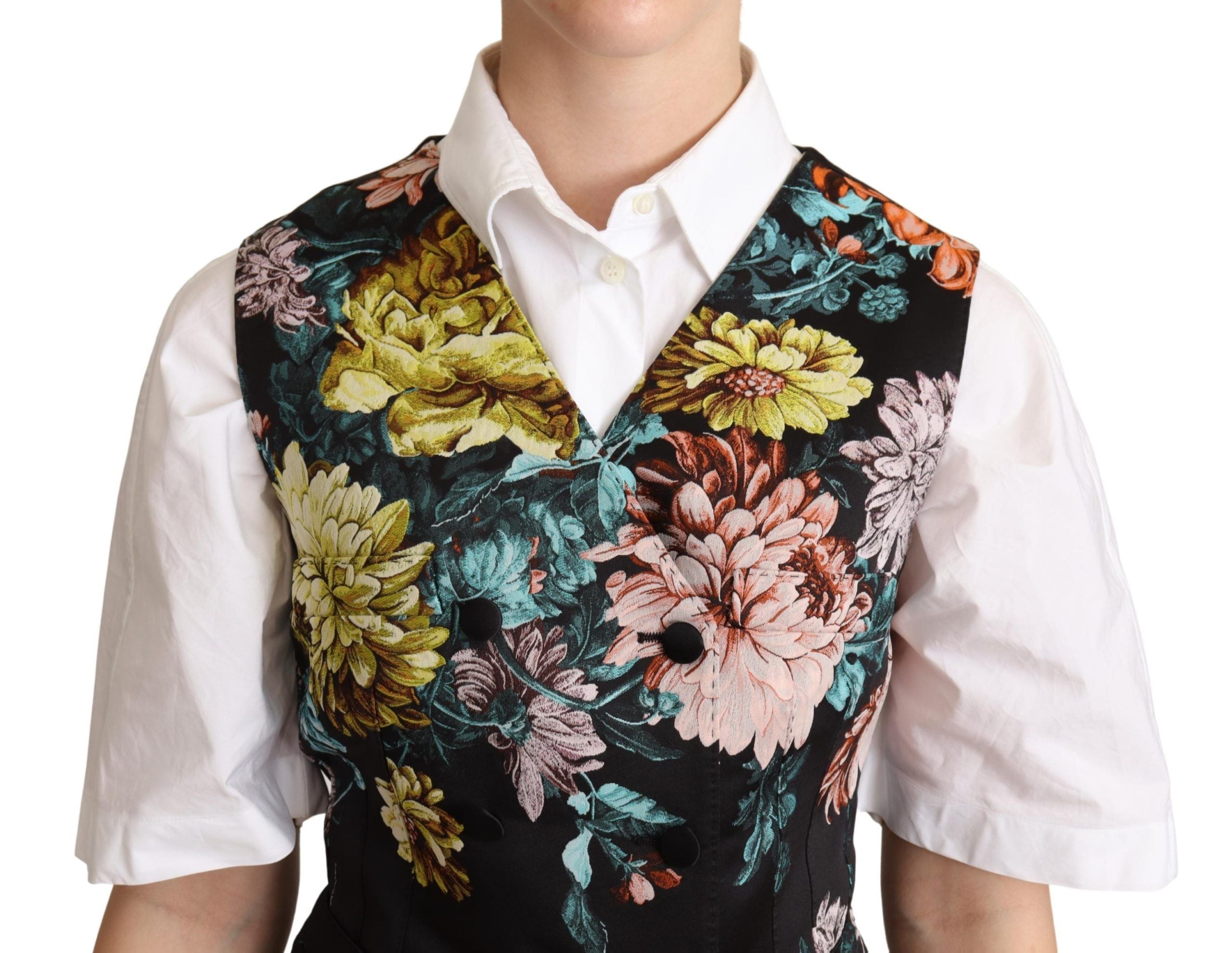 Dolce & Gabbana Exquisite Floral Jacquard Waistcoat - ACCEXO