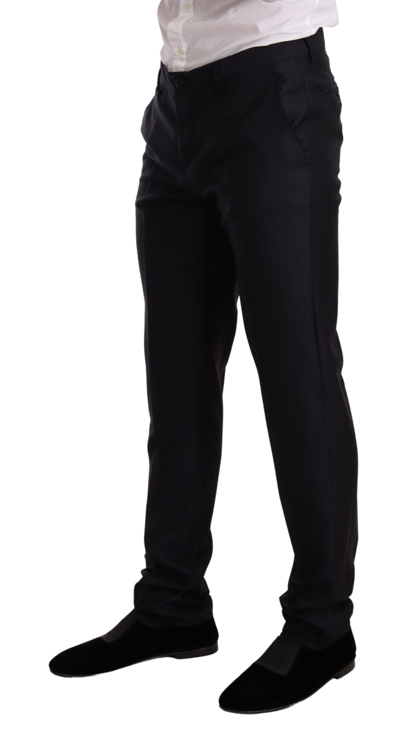 Dolce & Gabbana Elegant Slim Fit Jacquard Suit in Blue - ACCEXO