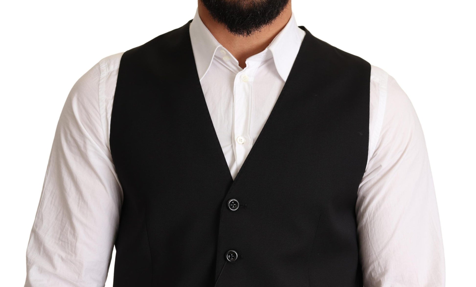 Dolce & Gabbana Elegant Black Formal Dress Vest - ACCEXO
