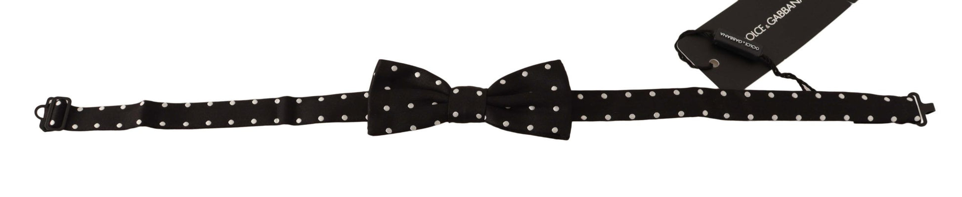 Dolce & Gabbana Elegant Black Polka Dot Silk Bow Tie - ACCEXO