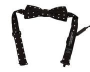 Dolce & Gabbana Elegant Black Polka Dot Silk Bow Tie - ACCEXO