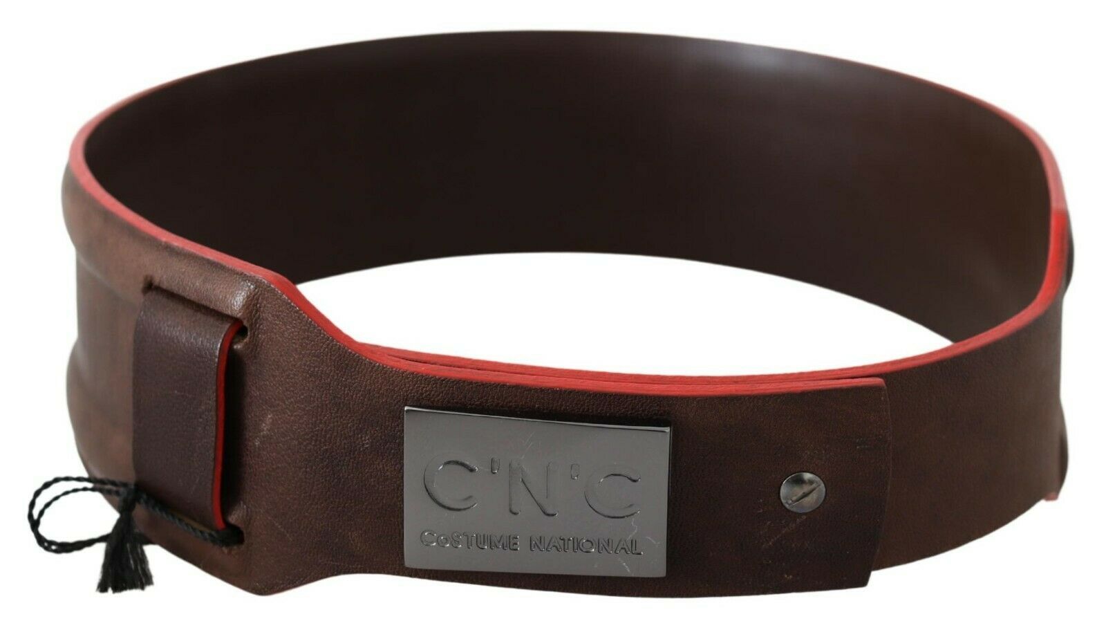 Costume National Elegant Dark Brown Leather Fashion Belt - ACCEXO