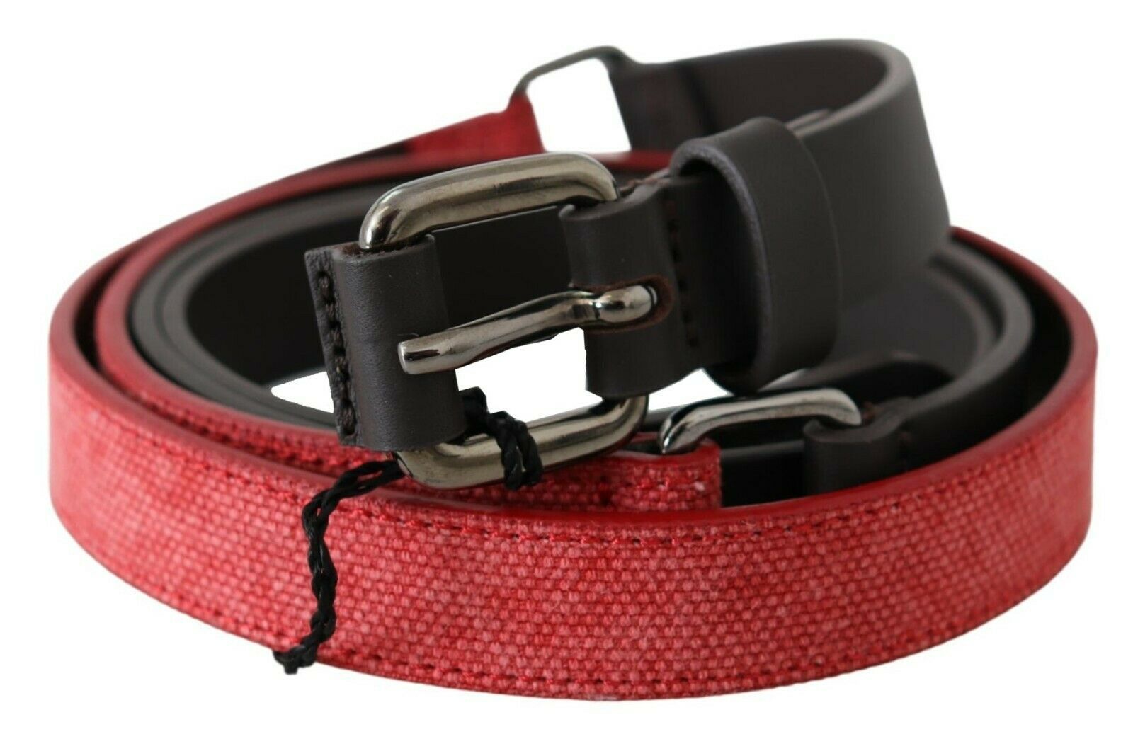 Costume National Elegant Red Brown Leather Fashion Belt - ACCEXO