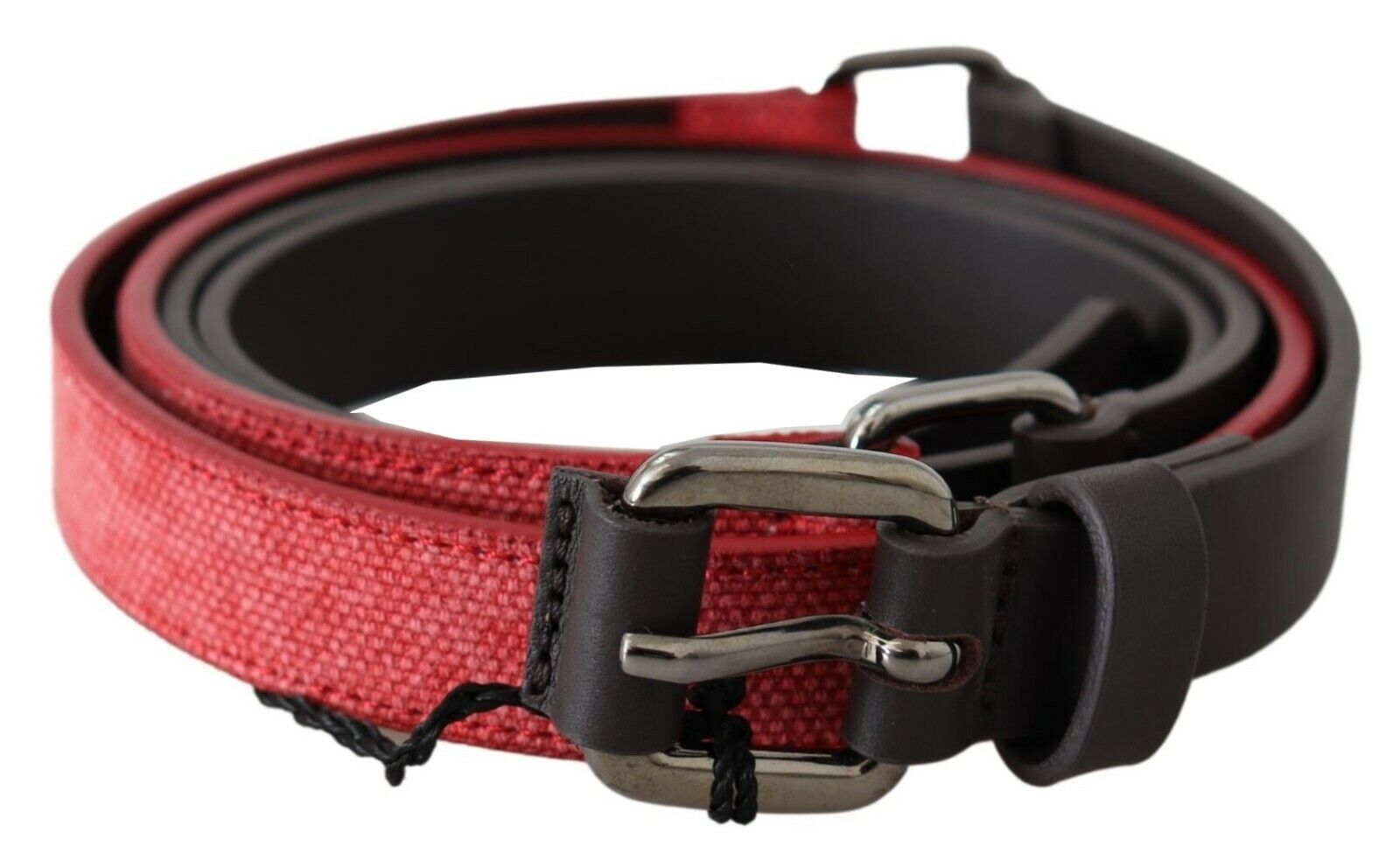 Costume National Elegant Red Brown Leather Fashion Belt - ACCEXO
