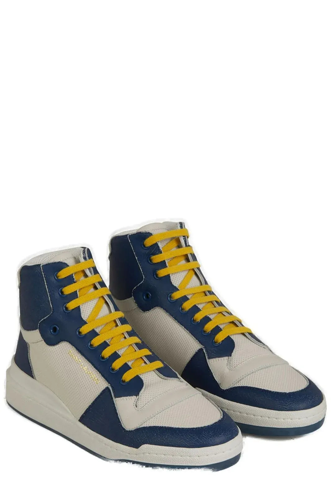 Saint Laurent Elevate Your Style with Mid-Top Blue Luxury Sneakers - ACCEXO