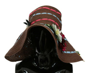 Dolce & Gabbana Elegant Floppy Floral Wide Brim Hat - ACCEXO