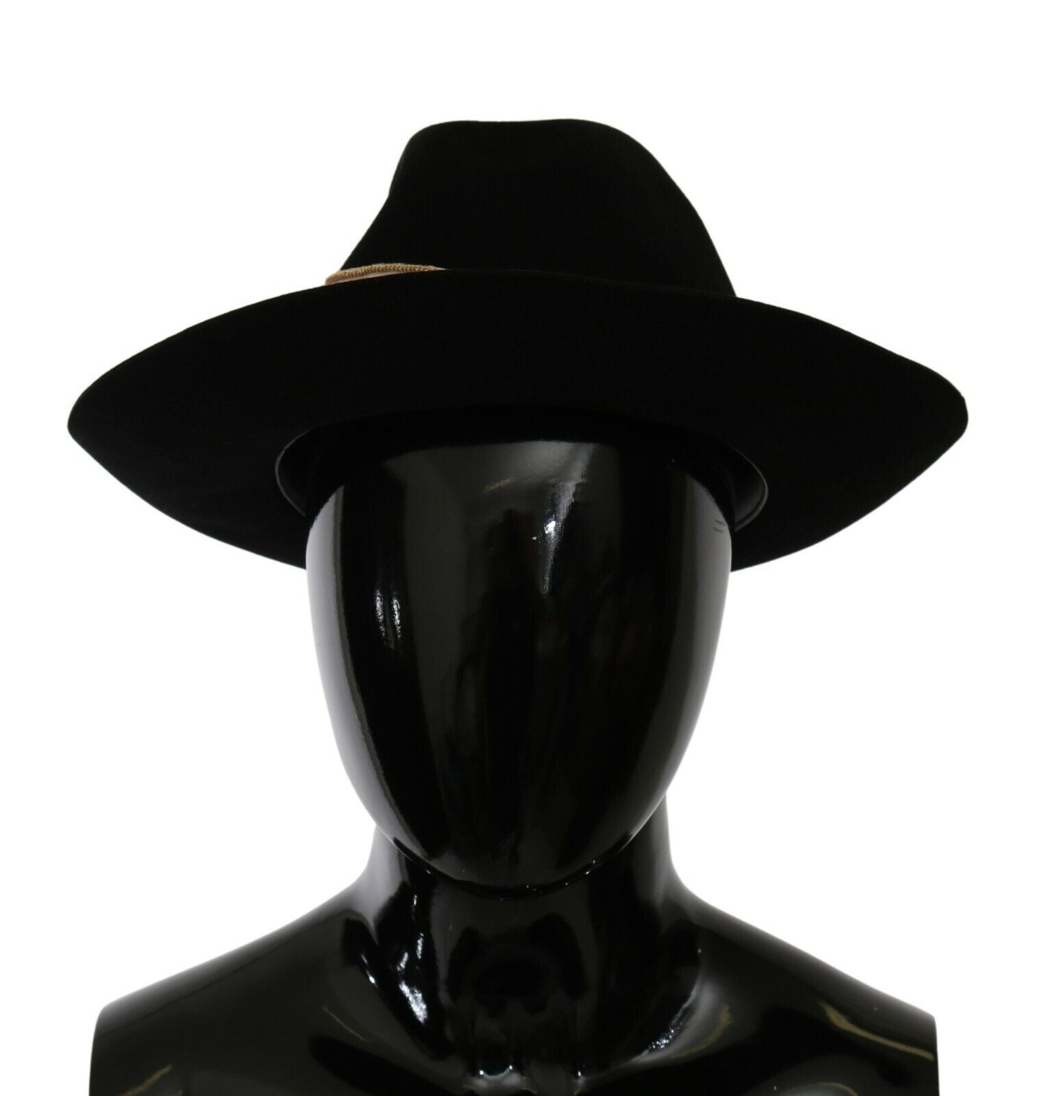Dolce & Gabbana Elegant Black Lapin Wide Brim Panama Hat - ACCEXO