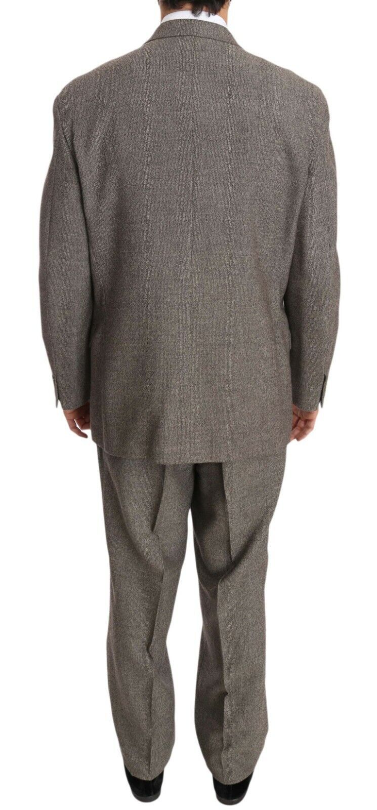 Fendi Elegant Light Brown Wool Men's Suit - ACCEXO