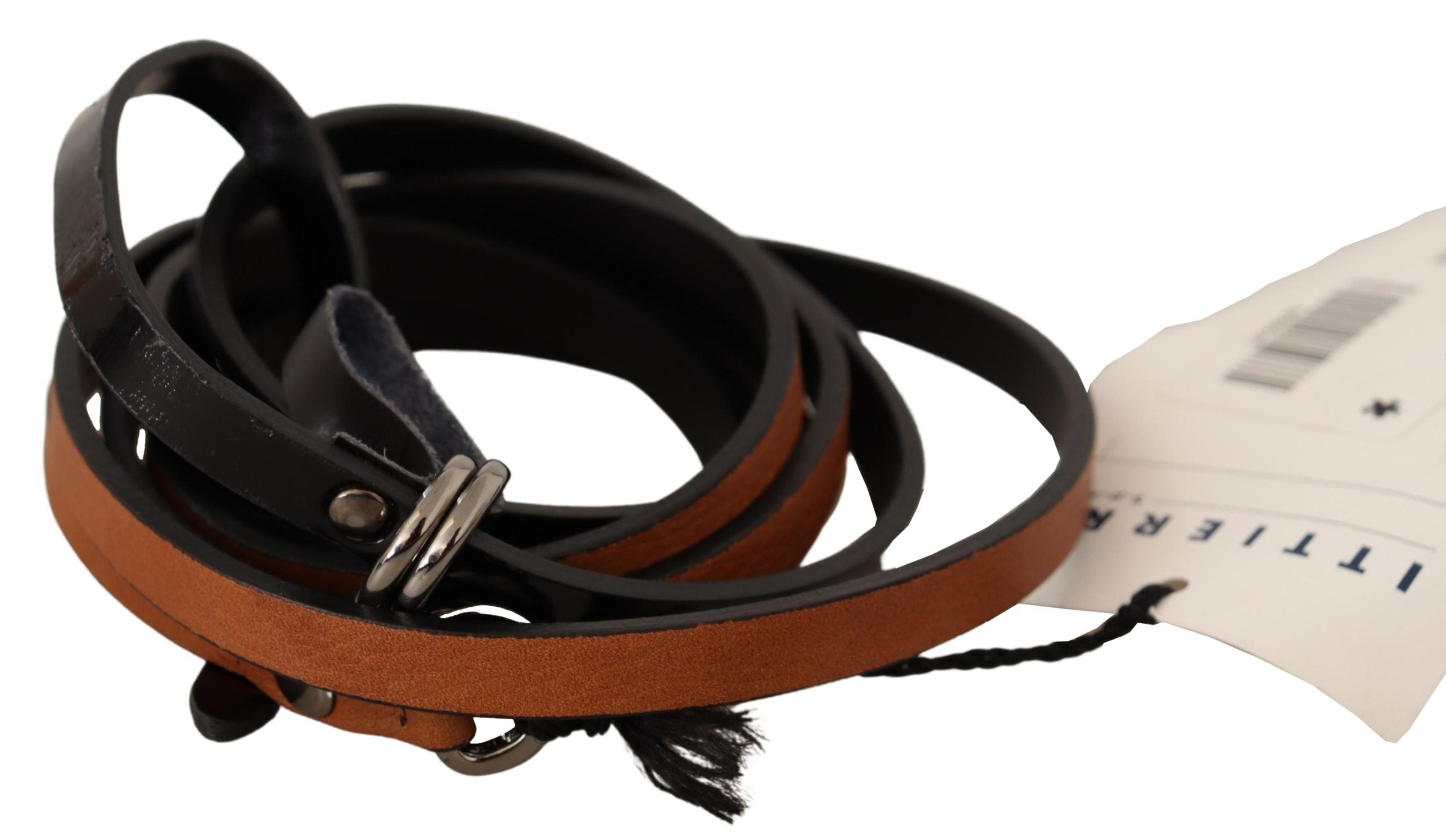 Costume National Elegant Brown Leather Fashion Belt - ACCEXO