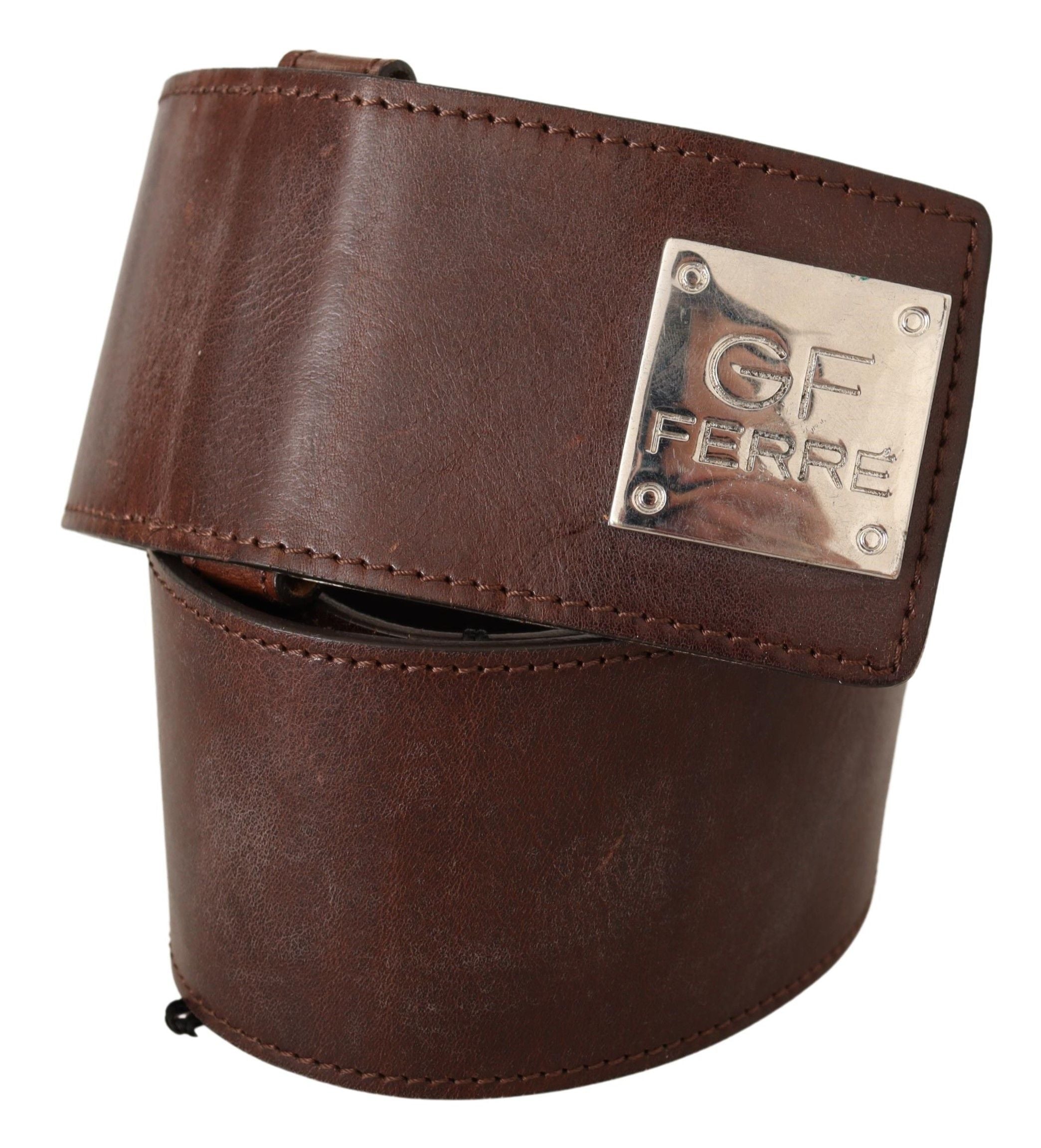 Costume National Elegant Black Leather Fashion Belt - ACCEXO