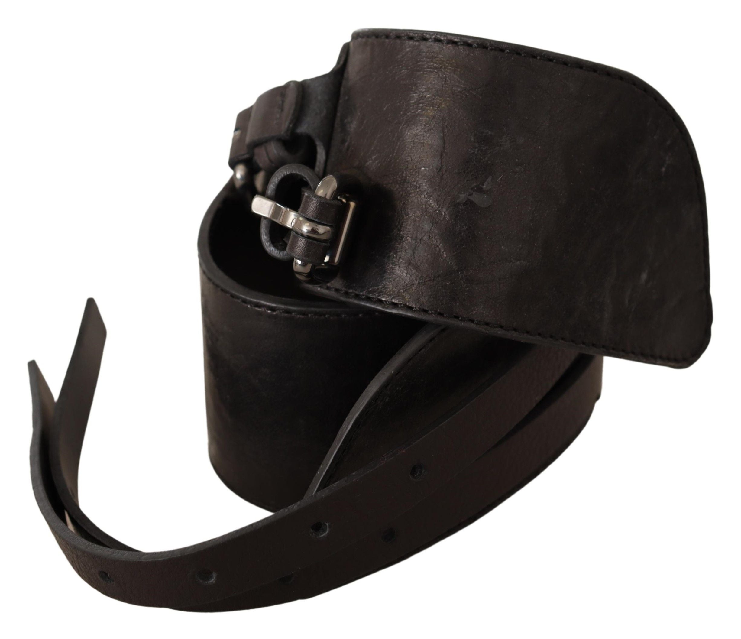 Costume National Elegant Double Buckle Leather Belt - ACCEXO