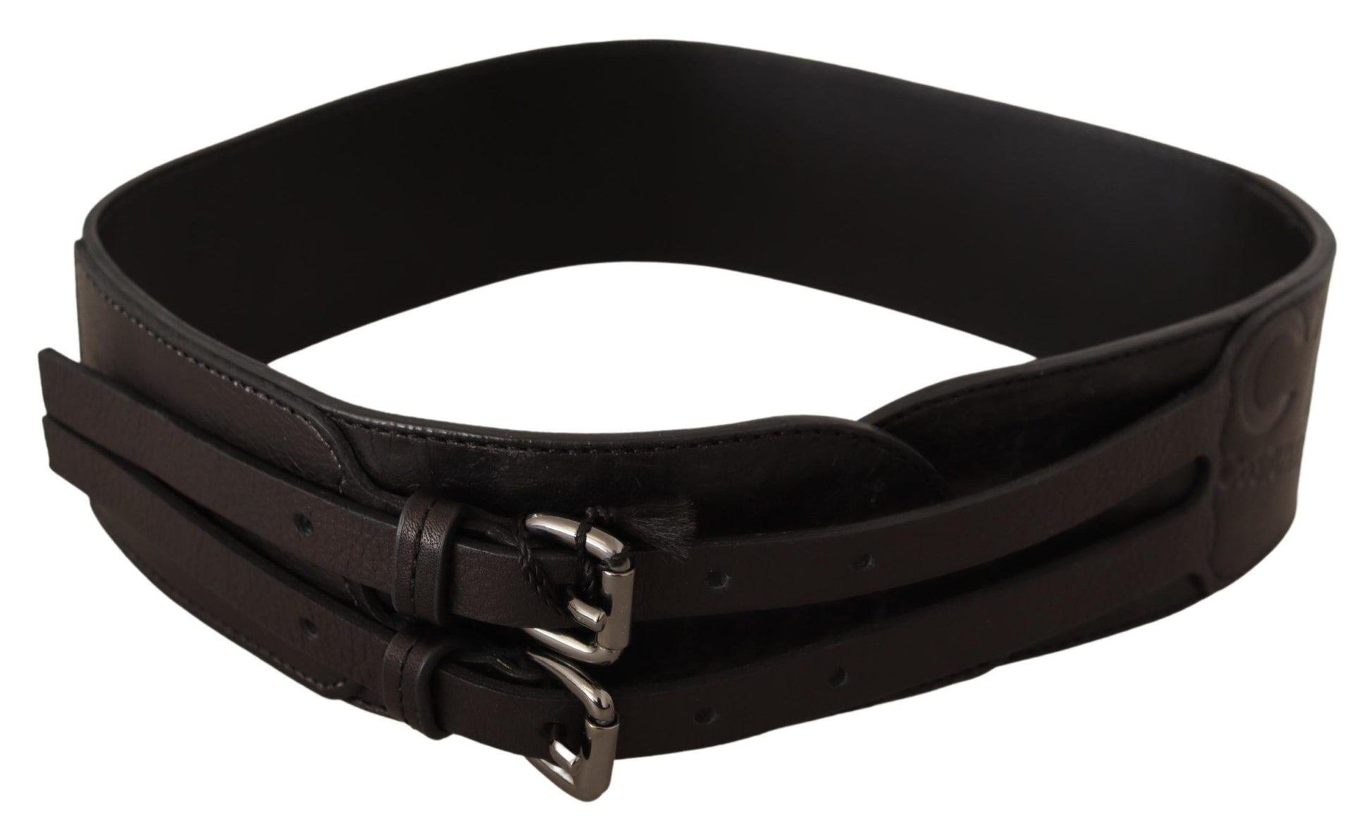 Costume National Elegant Double Buckle Leather Belt - ACCEXO