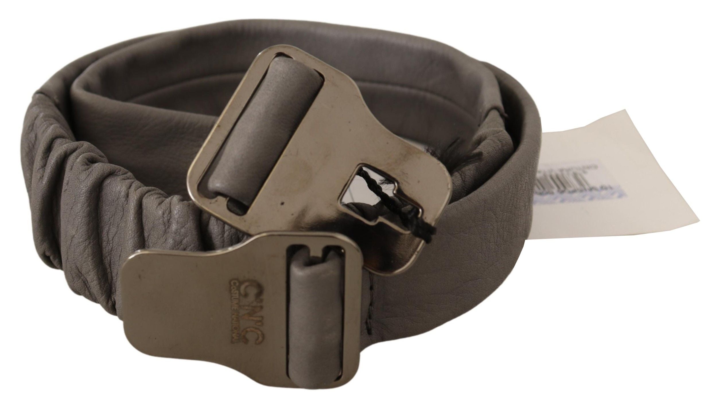 Costume National Elegant Gray Leather Fashion Belt - ACCEXO