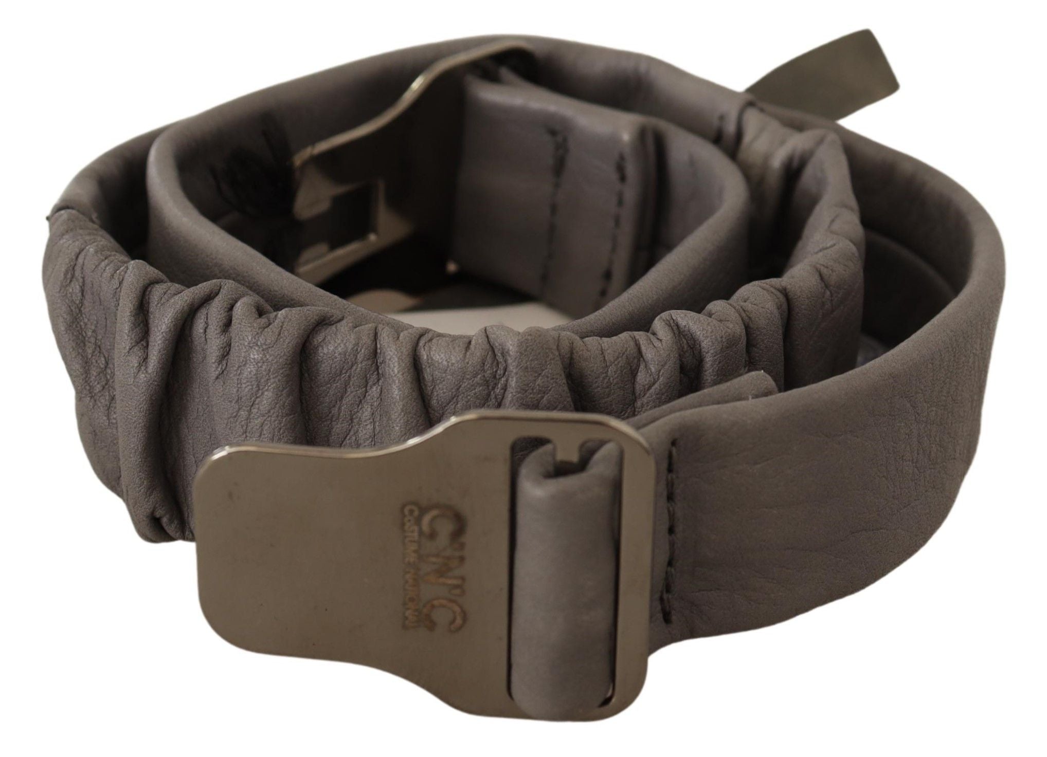 Costume National Elegant Gray Leather Fashion Belt - ACCEXO