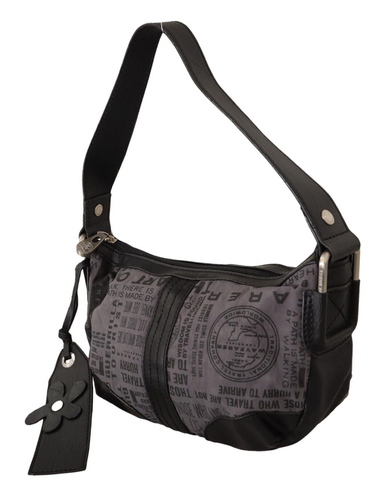 WAYFARER Gray Printed Handbag Shoulder Purse Fabric Bag - ACCEXO