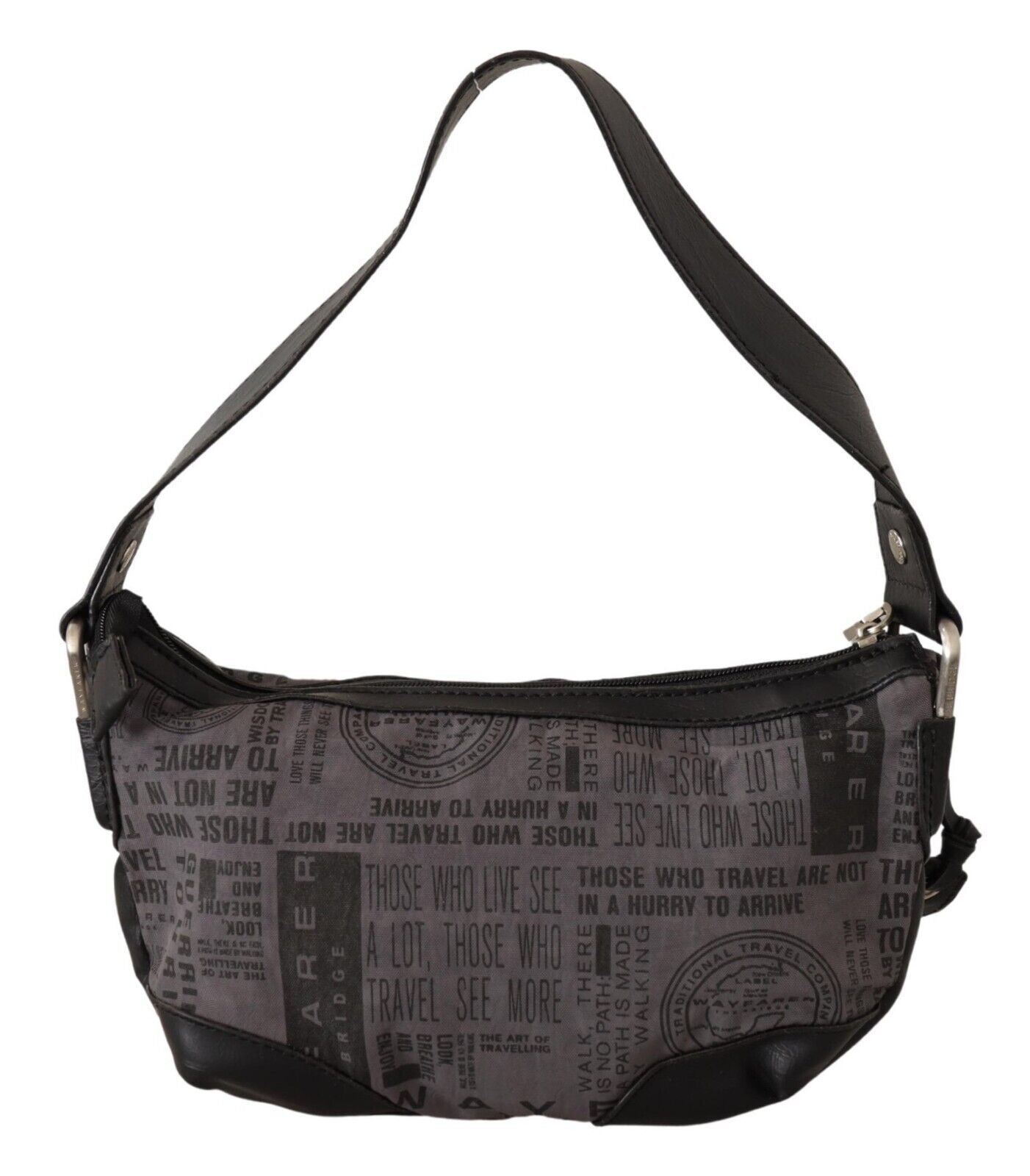 WAYFARER Gray Printed Handbag Shoulder Purse Fabric Bag - ACCEXO
