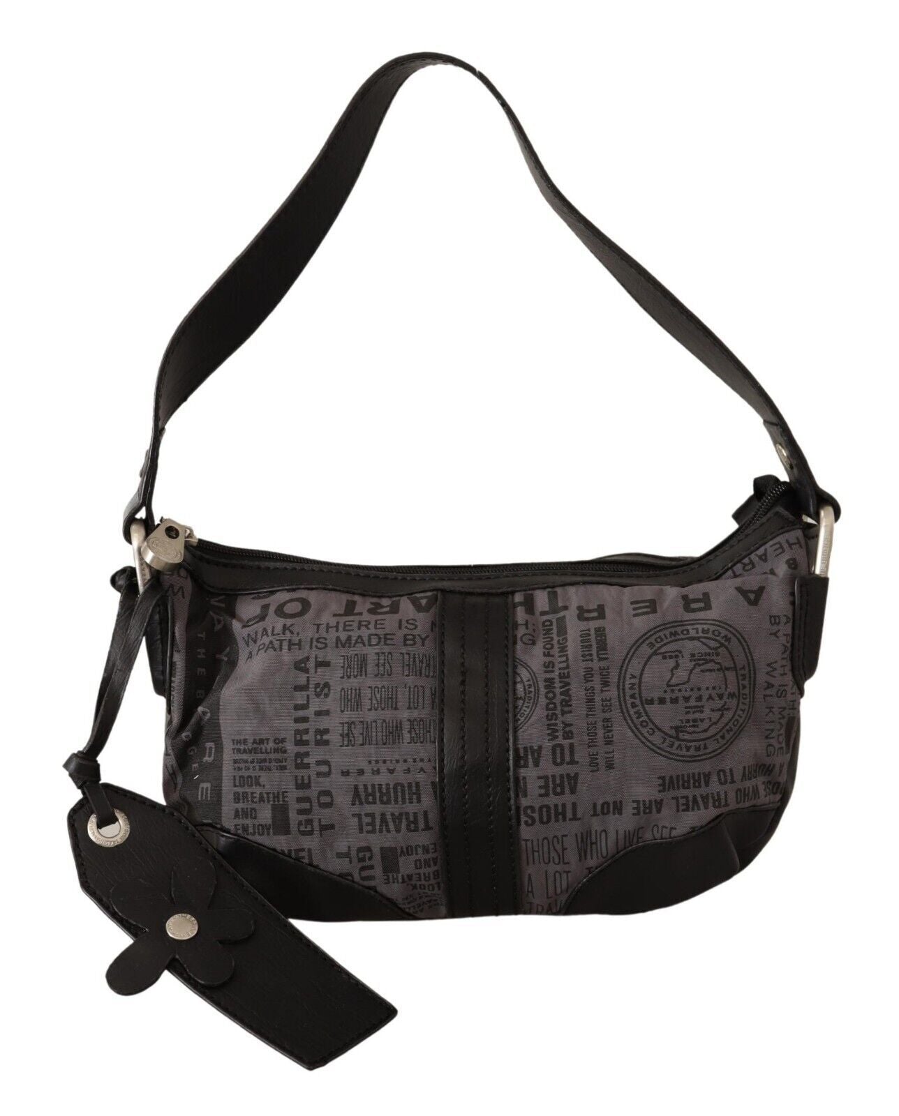 WAYFARER Gray Printed Handbag Shoulder Purse Fabric Bag - ACCEXO
