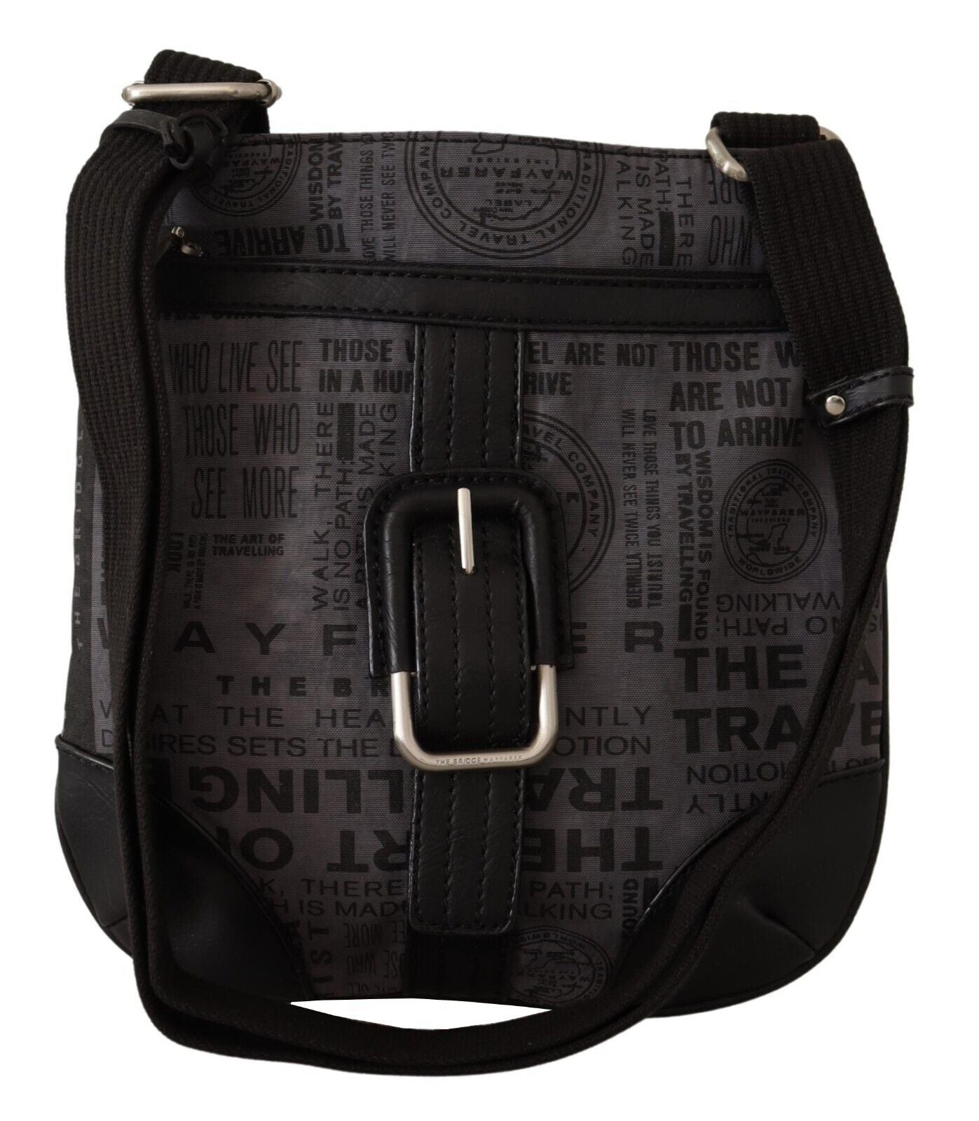 WAYFARER Gray Printed Logo Shoulder Crossbody Purse Bag - ACCEXO
