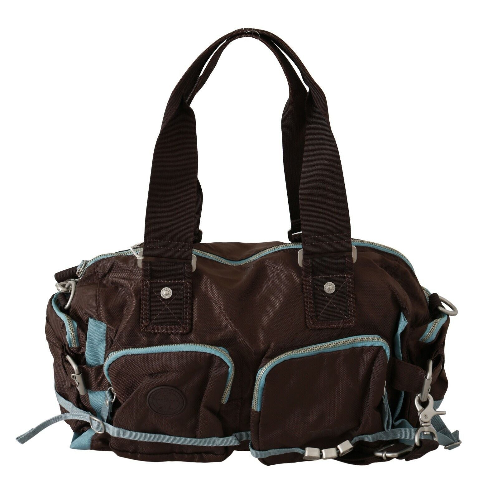 WAYFARER Brown Handbag Duffel Travel Purse - ACCEXO