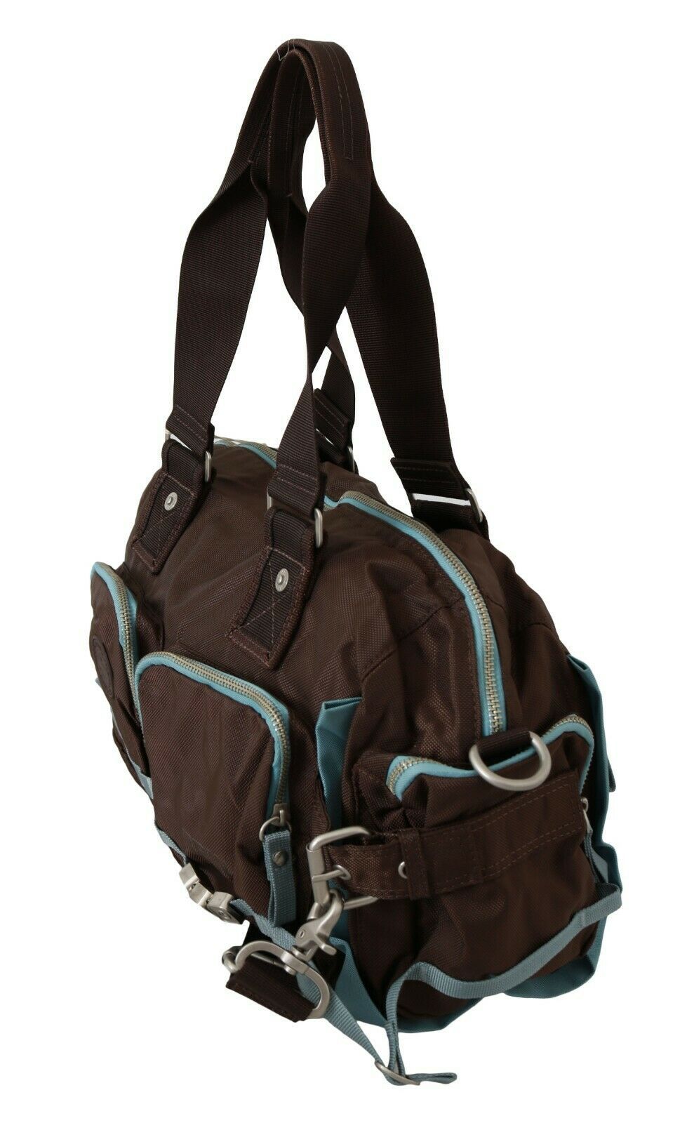 WAYFARER Brown Handbag Duffel Travel Purse - ACCEXO