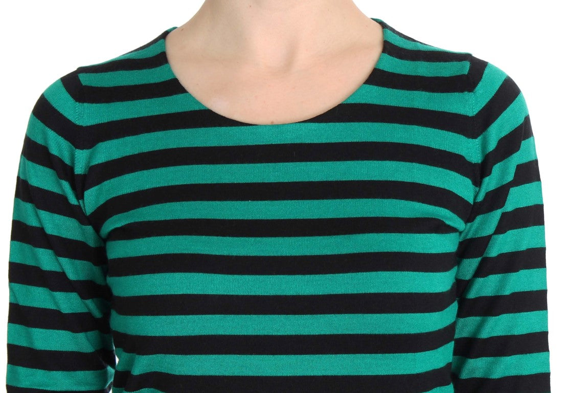 Dolce & Gabbana Elegant Striped Cashmere Silk Sweater - ACCEXO