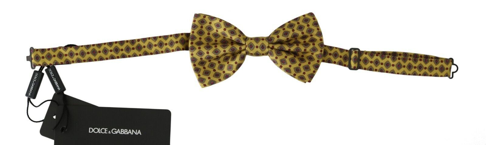 Dolce & Gabbana Elegant Yellow Silk Bow Tie - ACCEXO