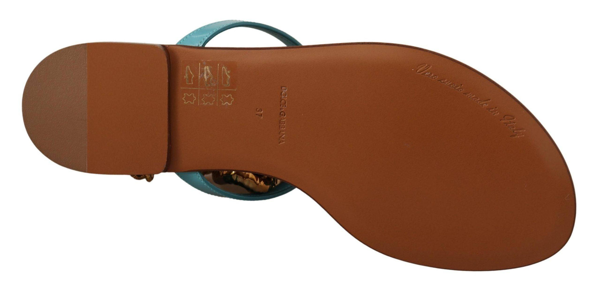 Dolce & Gabbana Chic Gladiator Flats with Heart Devotion Detail - ACCEXO