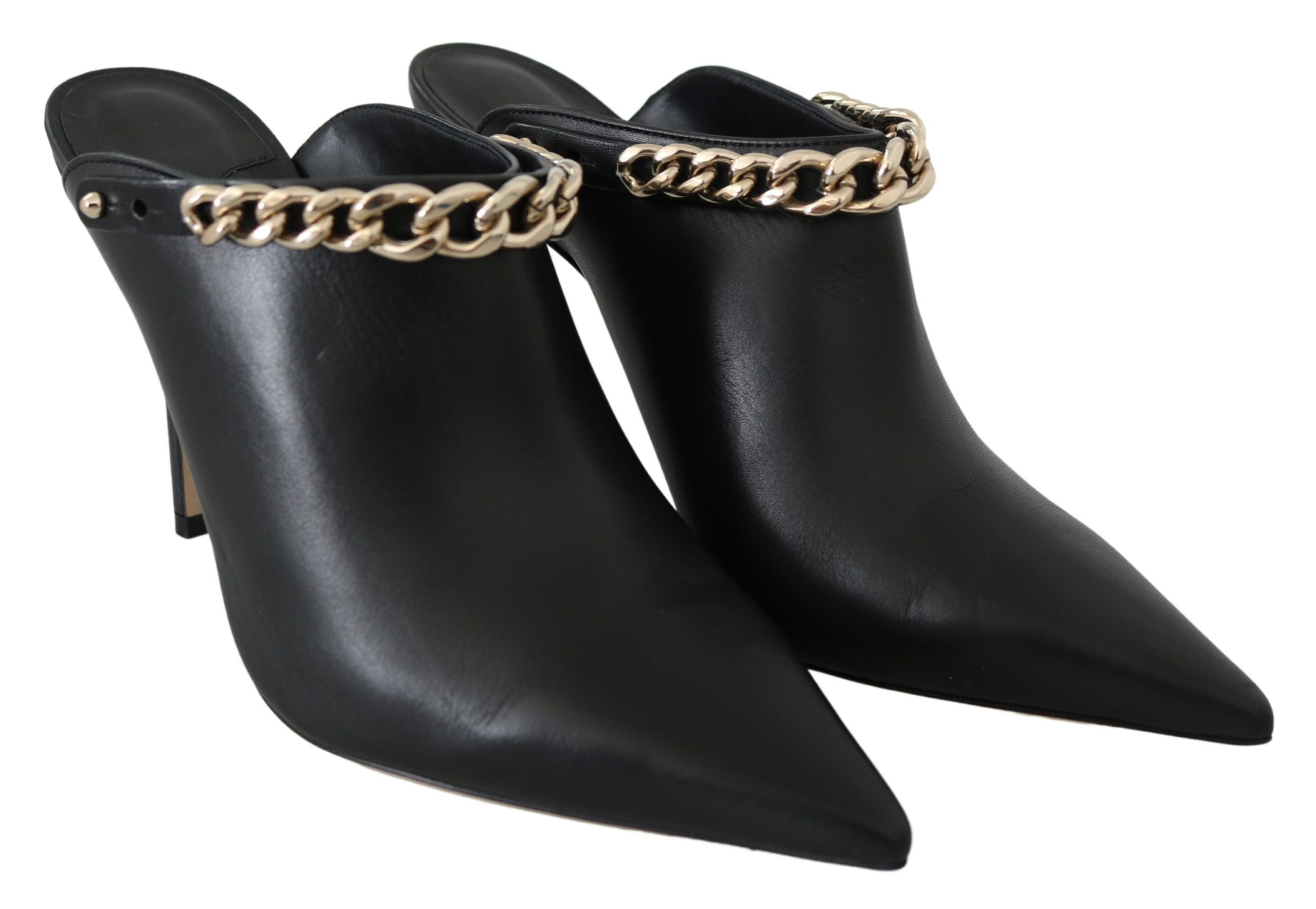 Jimmy Choo Elegant Black Gold Leather Pumps - ACCEXO