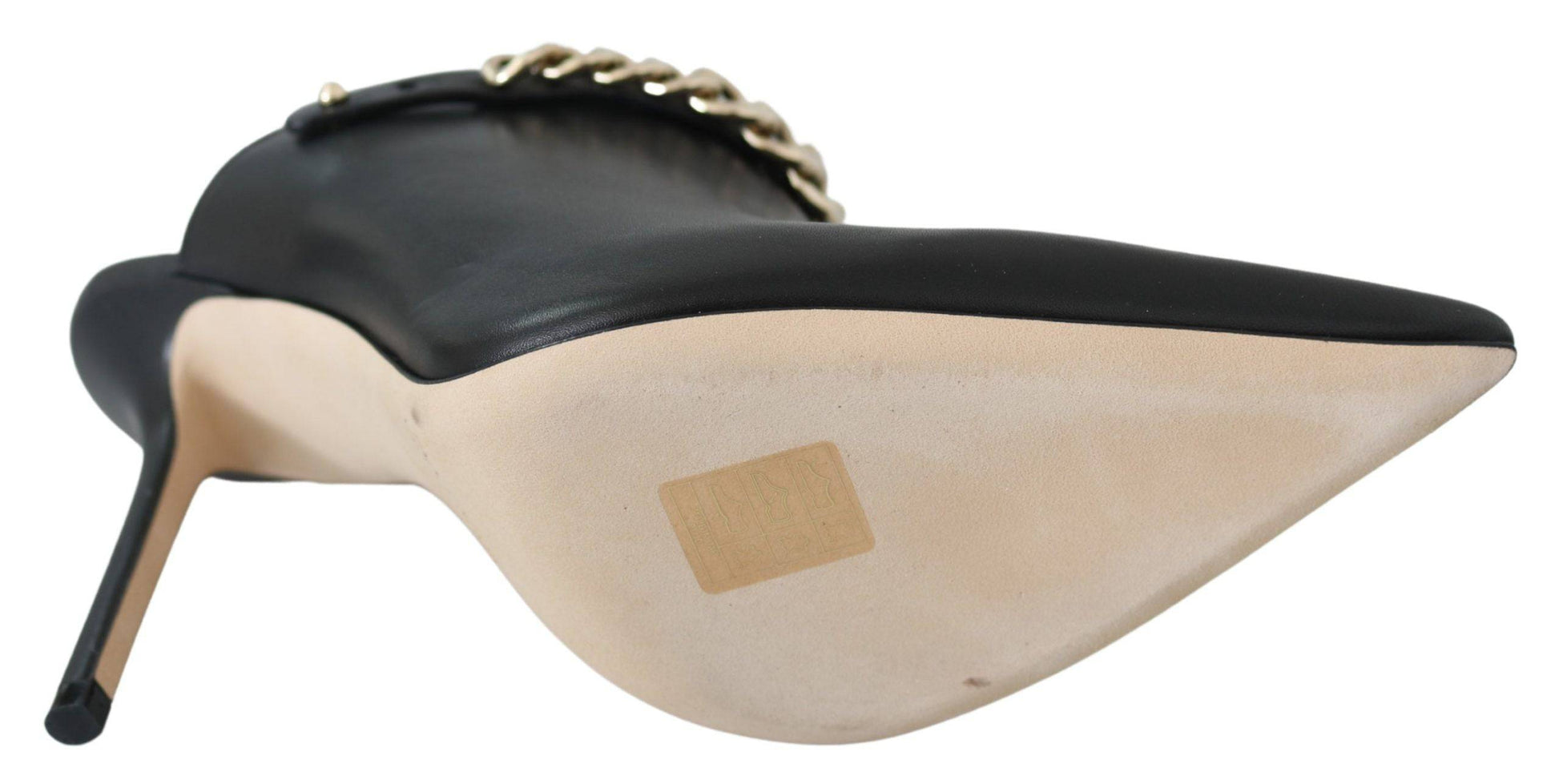 Jimmy Choo Elegant Black Gold Leather Pumps - ACCEXO