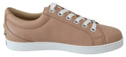 Jimmy Choo Powder Pink Nappa Leather Sneakers - ACCEXO