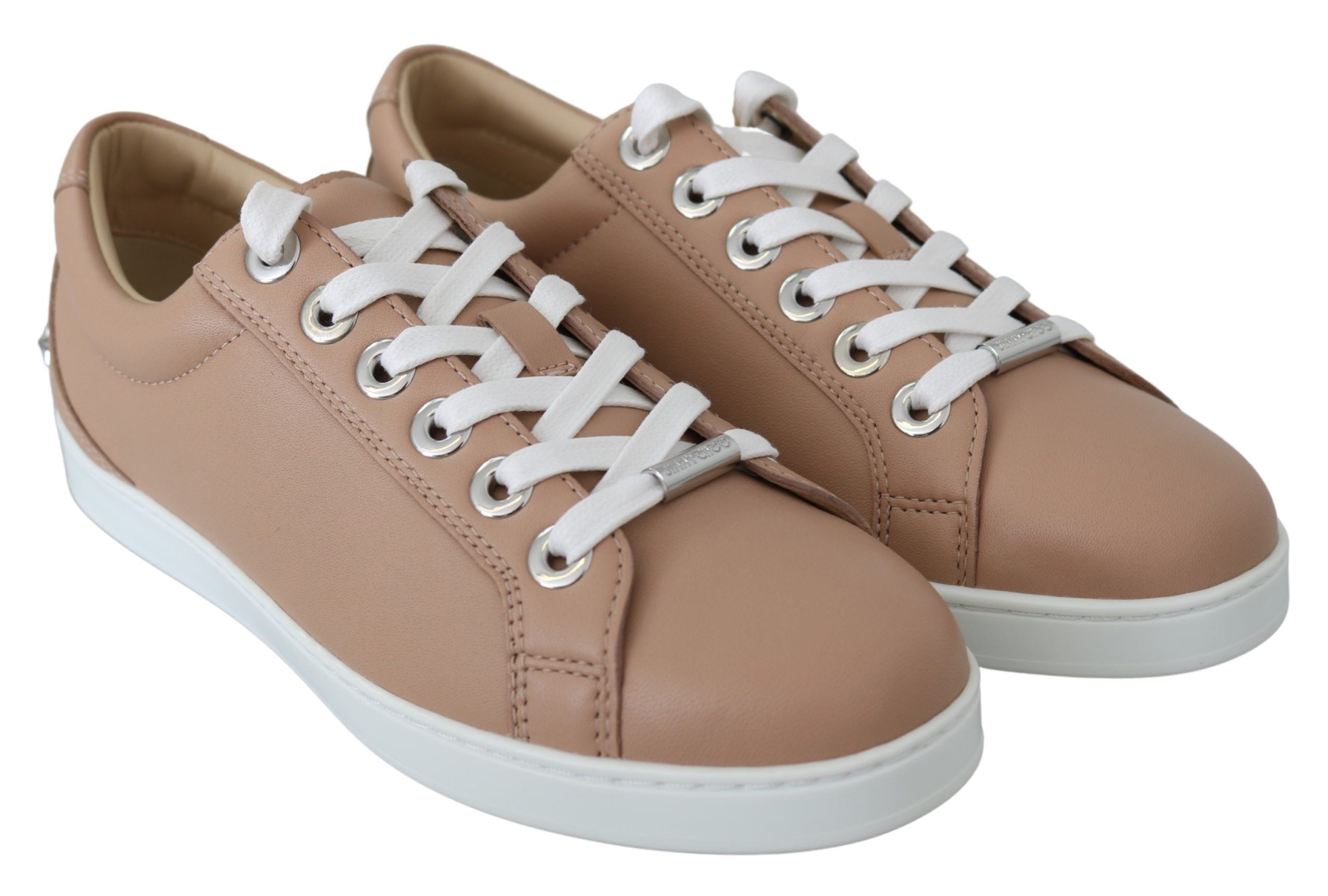Jimmy Choo Powder Pink Nappa Leather Sneakers - ACCEXO