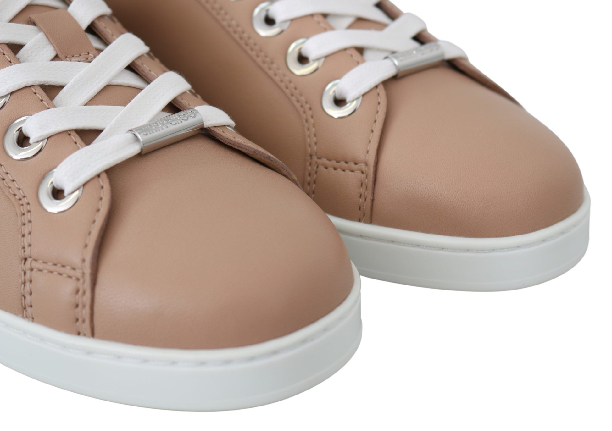 Jimmy Choo Powder Pink Nappa Leather Sneakers - ACCEXO