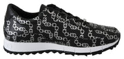 Jimmy Choo Elegant Black & Silver Leather Sneakers - ACCEXO