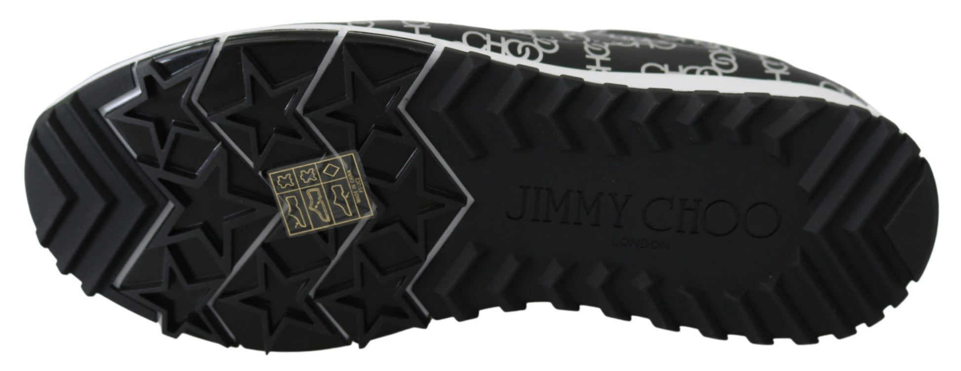 Jimmy Choo Elegant Black & Silver Leather Sneakers - ACCEXO
