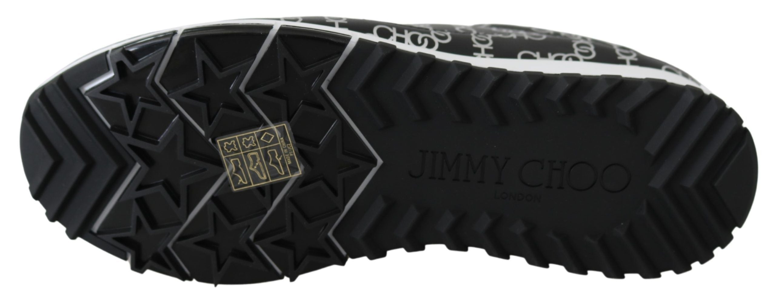 Jimmy Choo Elegant Black & Silver Leather Sneakers - ACCEXO