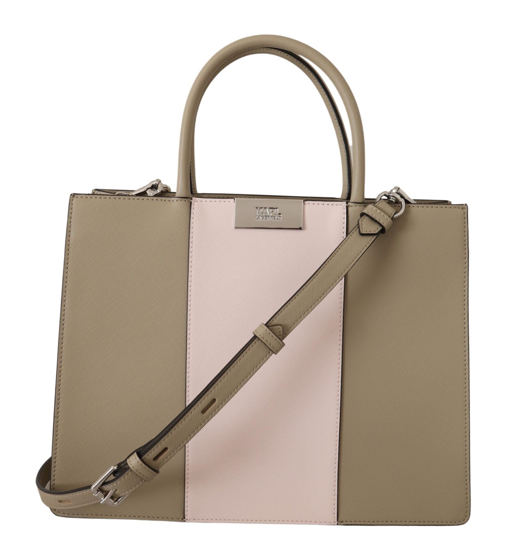 Karl Lagerfeld Elegant Sage Green Tote Shoulder Bag - ACCEXO