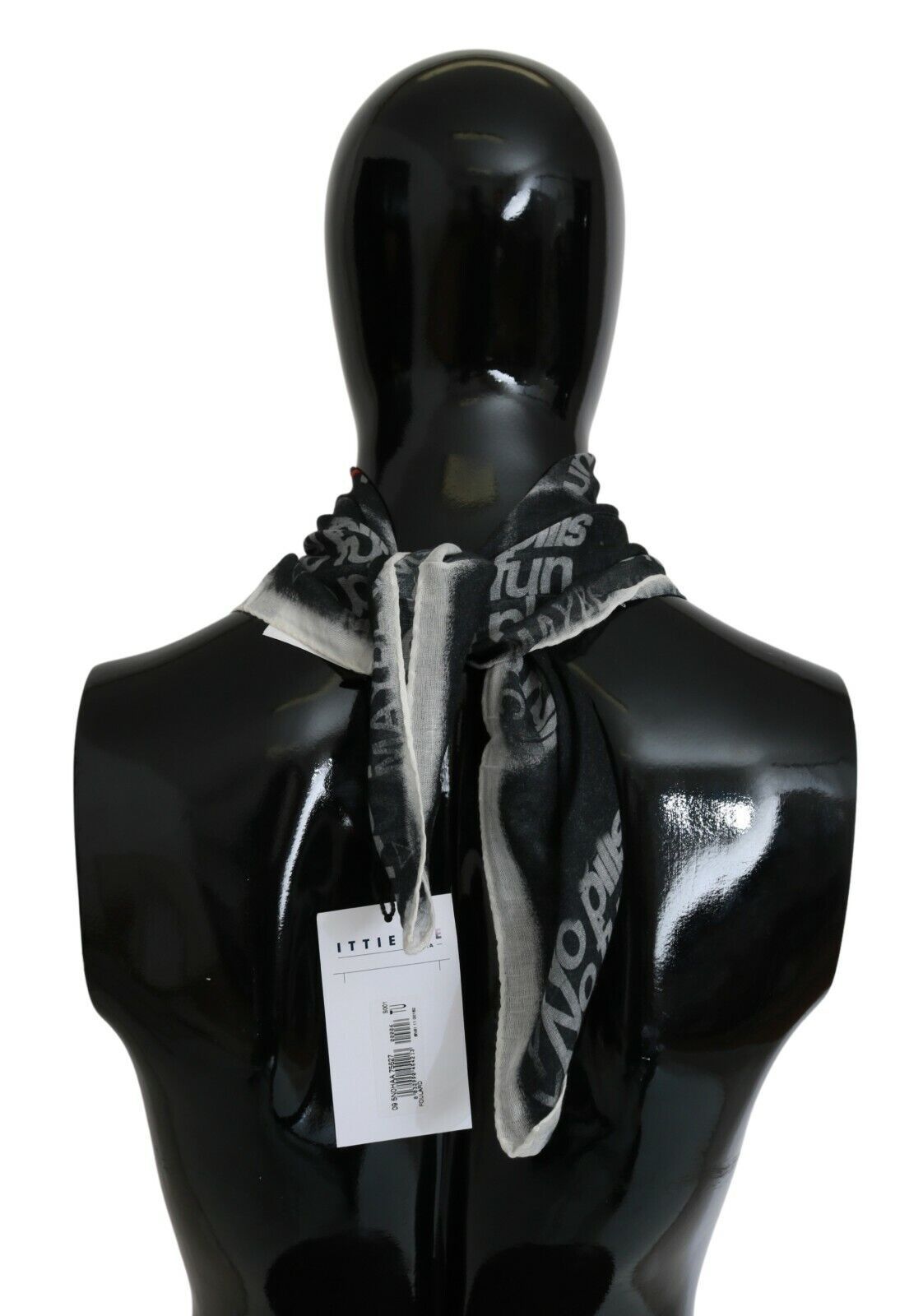 Costume National Monochrome Wool-Blend Scarf Bandana - ACCEXO
