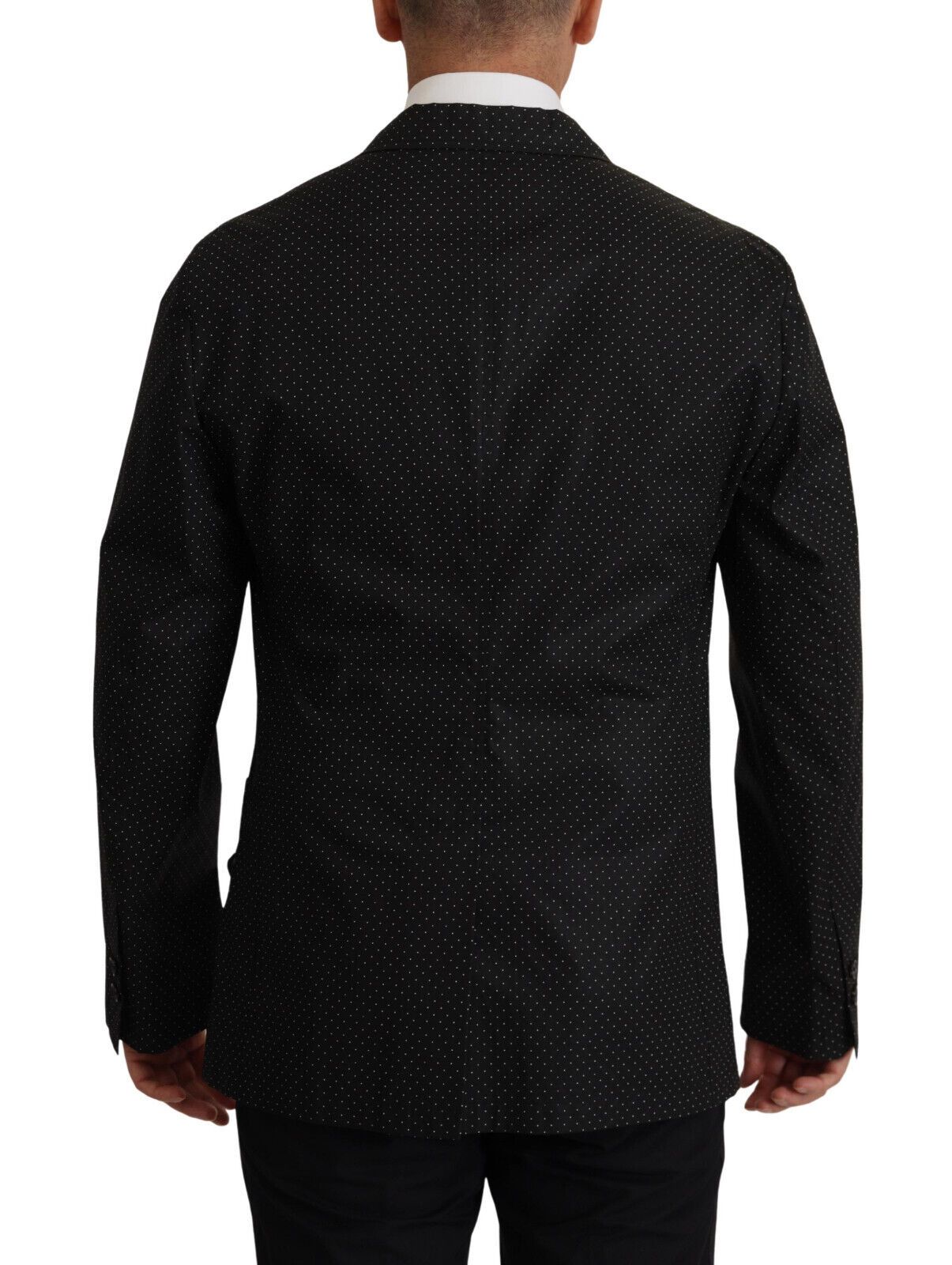 Dolce & Gabbana Polka Dot Slim Double-Breasted Blazer - ACCEXO